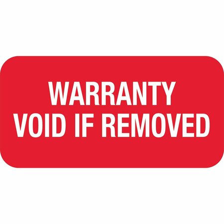 LUSTRE-CAL VOID Label WARRANTY VOID  Dark Red 1.50in x 0.75in, 100PK 253774Vo0RdWarr